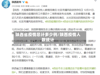 陕西省疫情总计多少例/陕西疫情人数统计