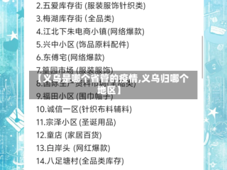 【义乌是哪个省管的疫情,义乌归哪个地区】