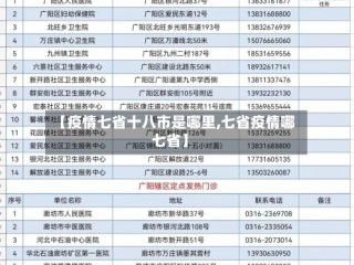 【疫情七省十八市是哪里,七省疫情哪七省】