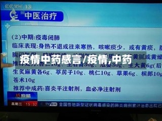 疫情中药感言/疫情,中药