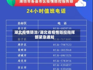 湖北疫情防治/湖北省疫情防控指挥部紧急通知