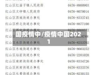 国疫情中/疫情中国2021
