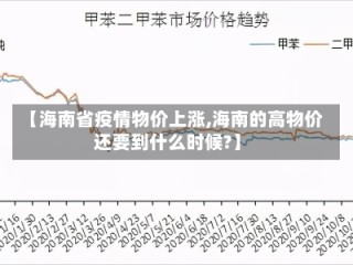 【海南省疫情物价上涨,海南的高物价还要到什么时候?】