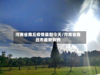 河南省商丘疫情最新今天/河南省商丘市最新病例