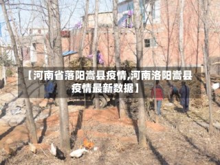 【河南省落阳嵩县疫情,河南洛阳嵩县疫情最新数据】