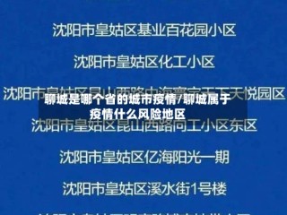 聊城是哪个省的城市疫情/聊城属于疫情什么风险地区