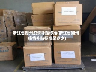 浙江省湖州疫情补贴标准(浙江省湖州疫情补贴标准是多少)
