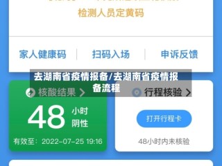 去湖南省疫情报备/去湖南省疫情报备流程