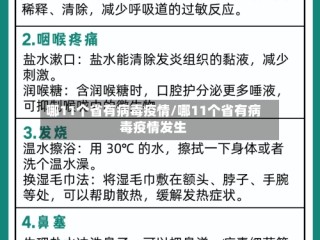 哪11个省有病毒疫情/哪11个省有病毒疫情发生