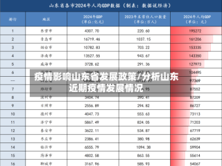 疫情影响山东省发展政策/分析山东近期疫情发展情况