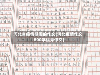河北省疫情期间的作文(河北疫情作文800字优秀作文)