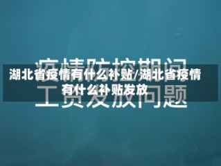 湖北省疫情有什么补贴/湖北省疫情有什么补贴发放