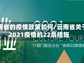 云南省的疫情政策如何/云南省关于2021疫情的22条措施