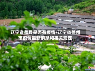辽宁省盖县是否有疫情/辽宁省盖州市疫情最新消息和相关规定