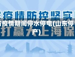 山东省疫情期间停水停电(山东停电停产)