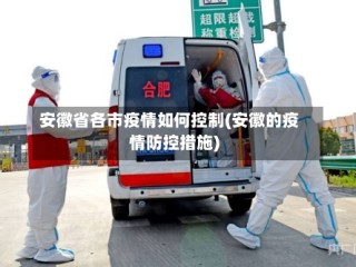 安徽省各市疫情如何控制(安徽的疫情防控措施)
