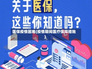 医保疫情困难(疫情期间医疗保障措施)