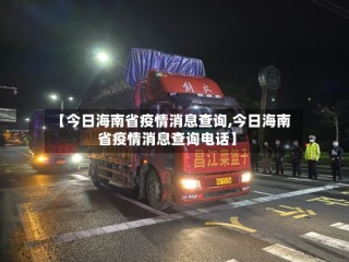 【今日海南省疫情消息查询,今日海南省疫情消息查询电话】