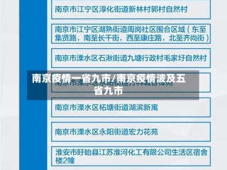 南京疫情一省九市/南京疫情波及五省九市