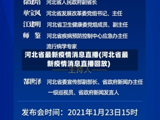 河北省最新疫情消息直播(河北省最新疫情消息直播回放)
