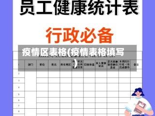疫情区表格(疫情表格填写)
