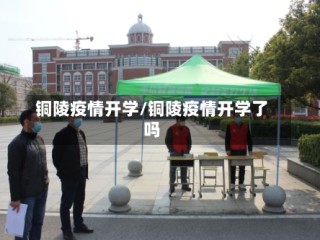 铜陵疫情开学/铜陵疫情开学了吗