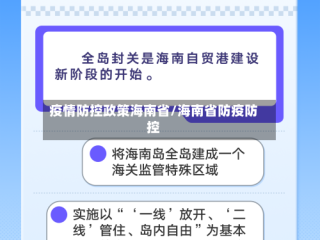 疫情防控政策海南省/海南省防疫防控