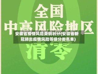安徽省疫情风险类别划分(安徽省新冠肺炎疫情风险等级分类名单)