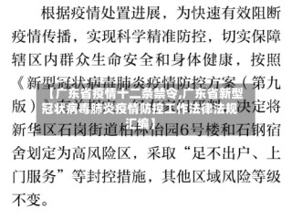 【广东省疫情十二条禁令,广东省新型冠状病毒肺炎疫情防控工作法律法规汇编】
