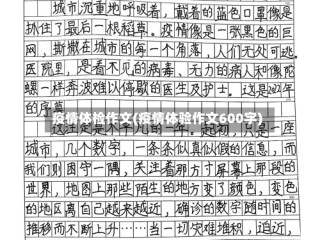 疫情体检作文(疫情体验作文600字)