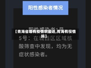 【青海省哪有疫情啊最近,青海有役情吗】