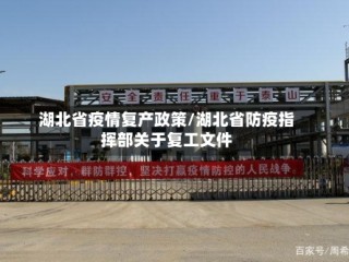 湖北省疫情复产政策/湖北省防疫指挥部关于复工文件