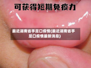 最近湖南省手足口疫情(最近湖南省手足口疫情最新消息)