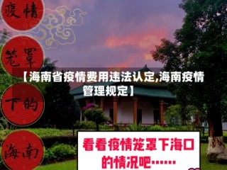 【海南省疫情费用违法认定,海南疫情管理规定】