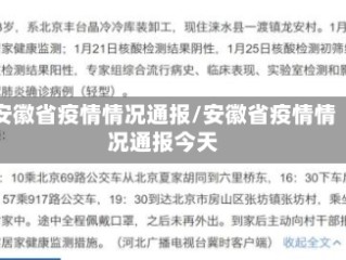 安徽省疫情情况通报/安徽省疫情情况通报今天
