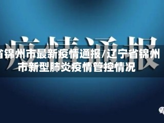 省锦州市最新疫情通报/辽宁省锦州市新型肺炎疫情管控情况