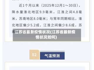 江苏省最新疫情状况(江苏省最新疫情状况如何)