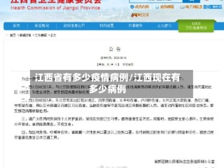 江西省有多少疫情病例/江西现在有多少病例