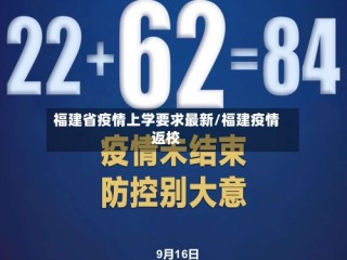 福建省疫情上学要求最新/福建疫情返校