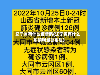 辽宁省有什么疫情吗(辽宁省有什么疫情吗最新消息)