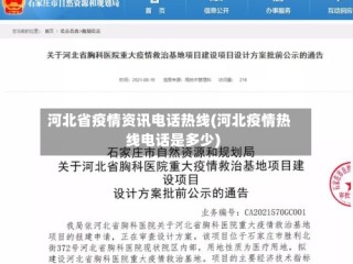 河北省疫情资讯电话热线(河北疫情热线电话是多少)