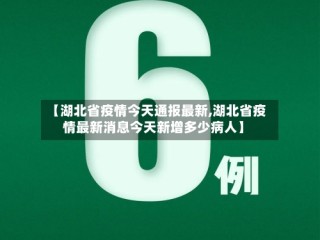 【湖北省疫情今天通报最新,湖北省疫情最新消息今天新增多少病人】
