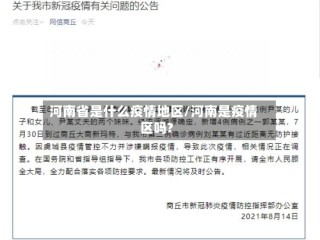 河南省是什么疫情地区/河南是疫情区吗?