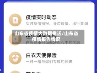 山东省疫情大数据推送/山东省疫情报告情况