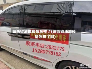 陕西省浦城疫情怎样了(陕西省浦城疫情怎样了啊)