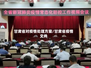 甘肃省对疫情处理方案/甘肃省疫情文件