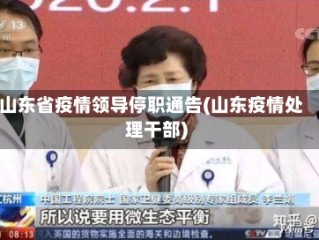 山东省疫情领导停职通告(山东疫情处理干部)