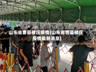 山东省曹县楼庄疫情(山东省曹县楼庄疫情最新消息)