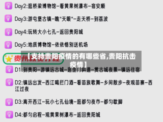 【支持贵阳疫情的有哪些省,贵阳抗击疫情】