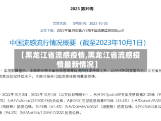 【黑龙江省流感疫情,黑龙江省流感疫情最新情况】